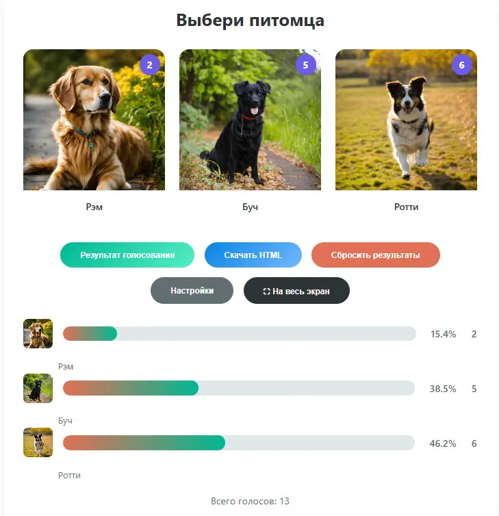 голосование онлайн