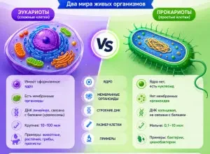сравнение-эукариот-и-прокариот-класс-кз