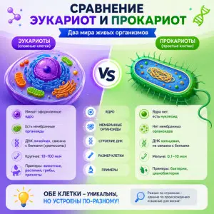 сравнение-эукариот-и-прокариот-класс-кз