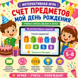 счет предметов интерактивная игра математика 1 класс